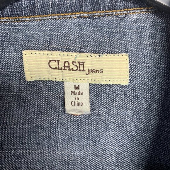 Elegant Boho Denim Jacket Embellished Lace Beaded Handcrafted Luxe Rockstar - Picture 10 of 11